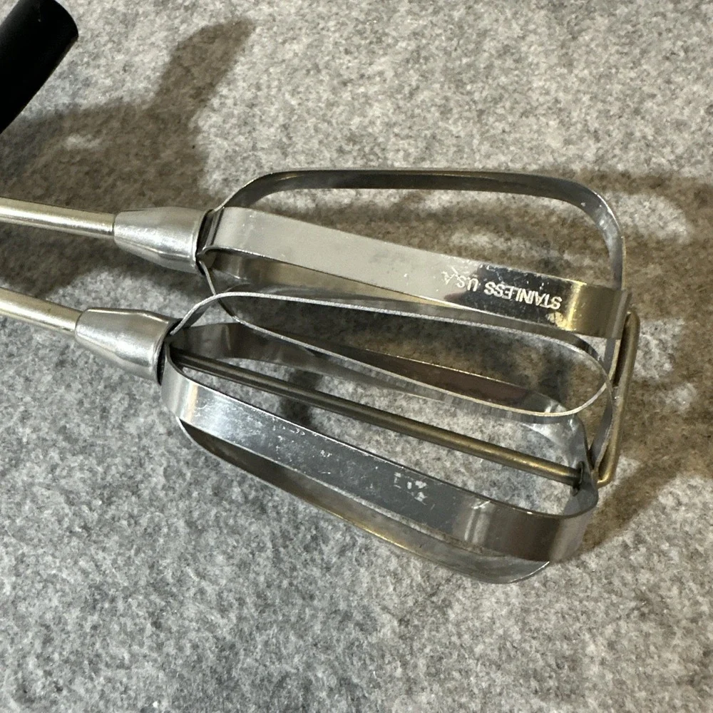 Vintage EKCO Best Manual Hand Mixer‎ Egg Beater Stainless Works Well